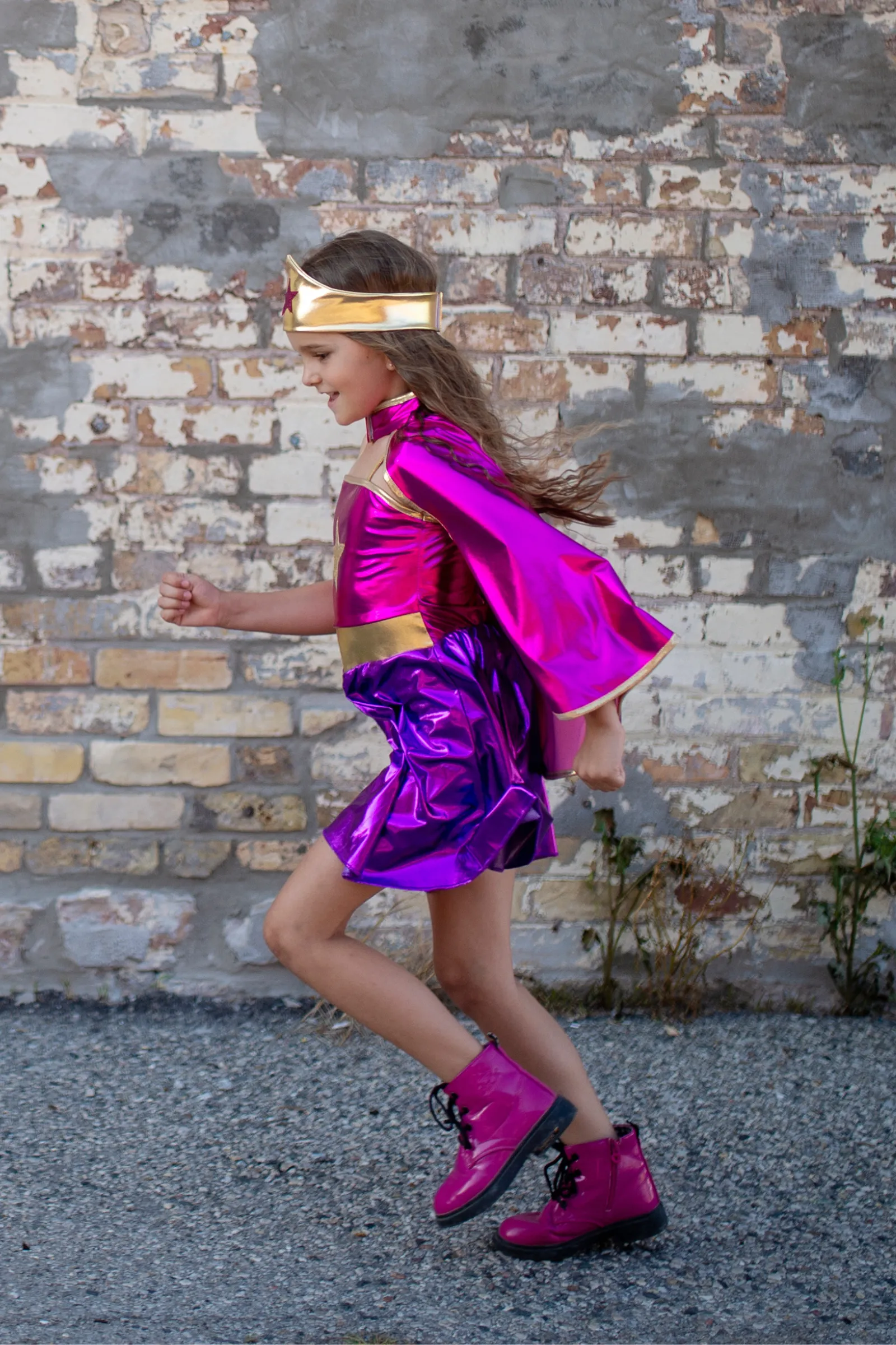 Superhero Star Dress, Cape & Headpiece