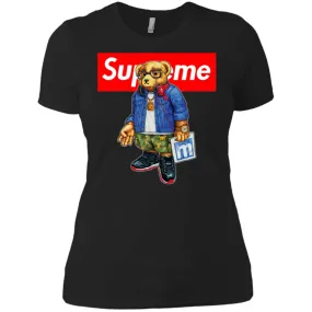 Supreme Bear Style Music T-shirt Women Cotton T-Shirt