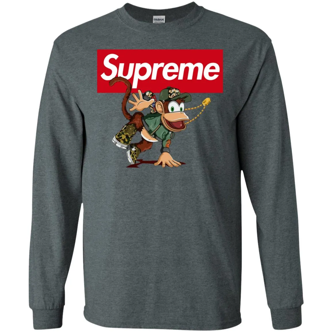 Supreme Monkey T-shirt Men Long Sleeve Shirt