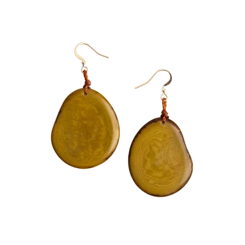 Tagua Women's Amigas Olive Earrings