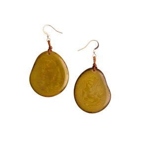 Tagua Women's Amigas Olive Earrings