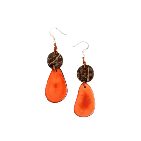 Tagua Women's Poppy Coral Scarlett Earrings