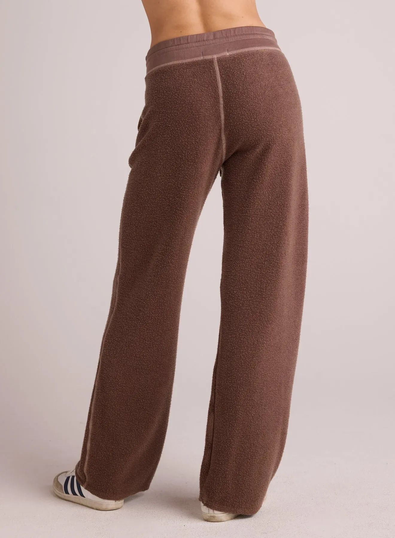 The French Terry Wide Leg Sweatpant - Mocha Mist