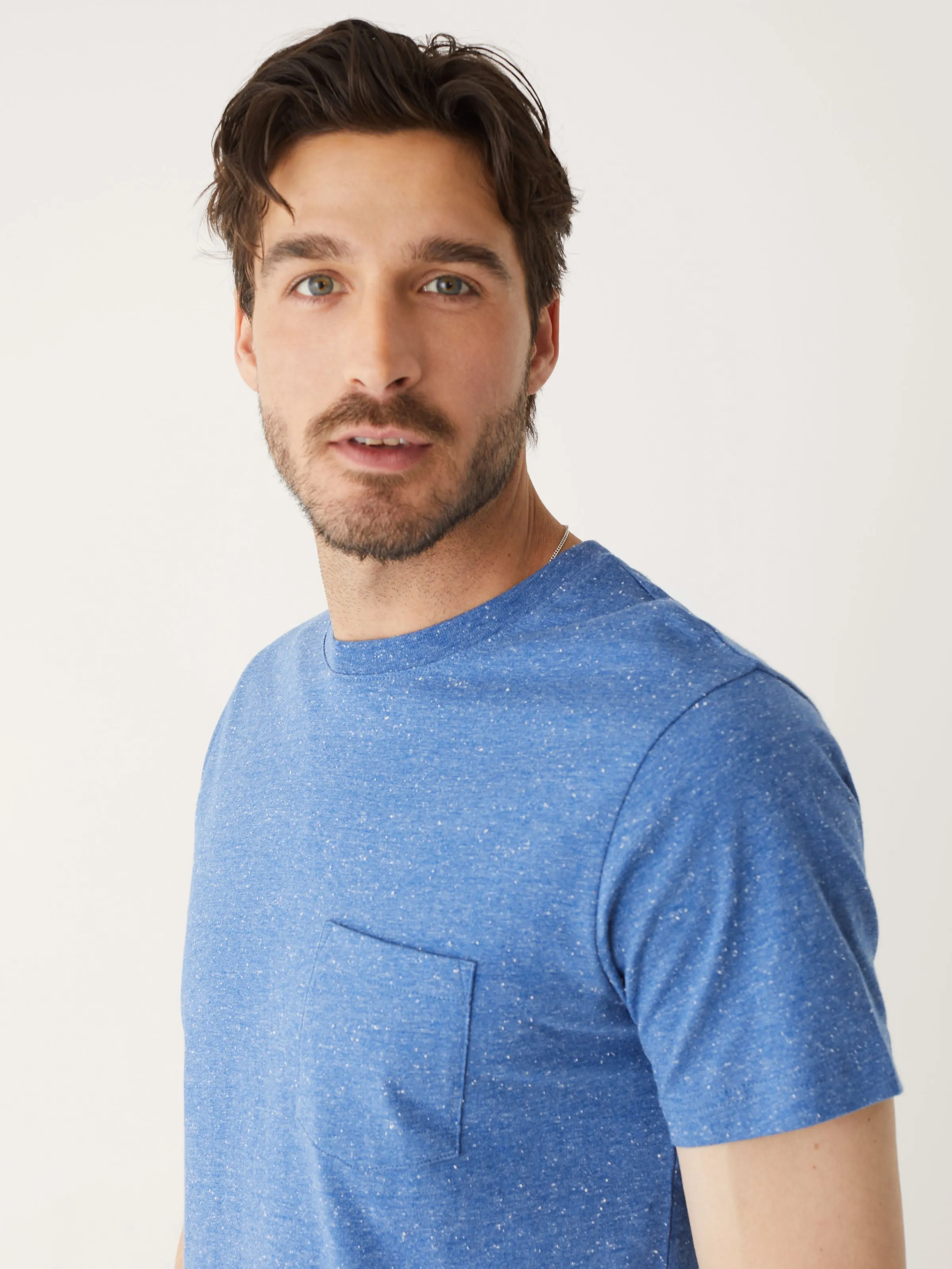 The Slim Textured T-Shirt in Cobalt