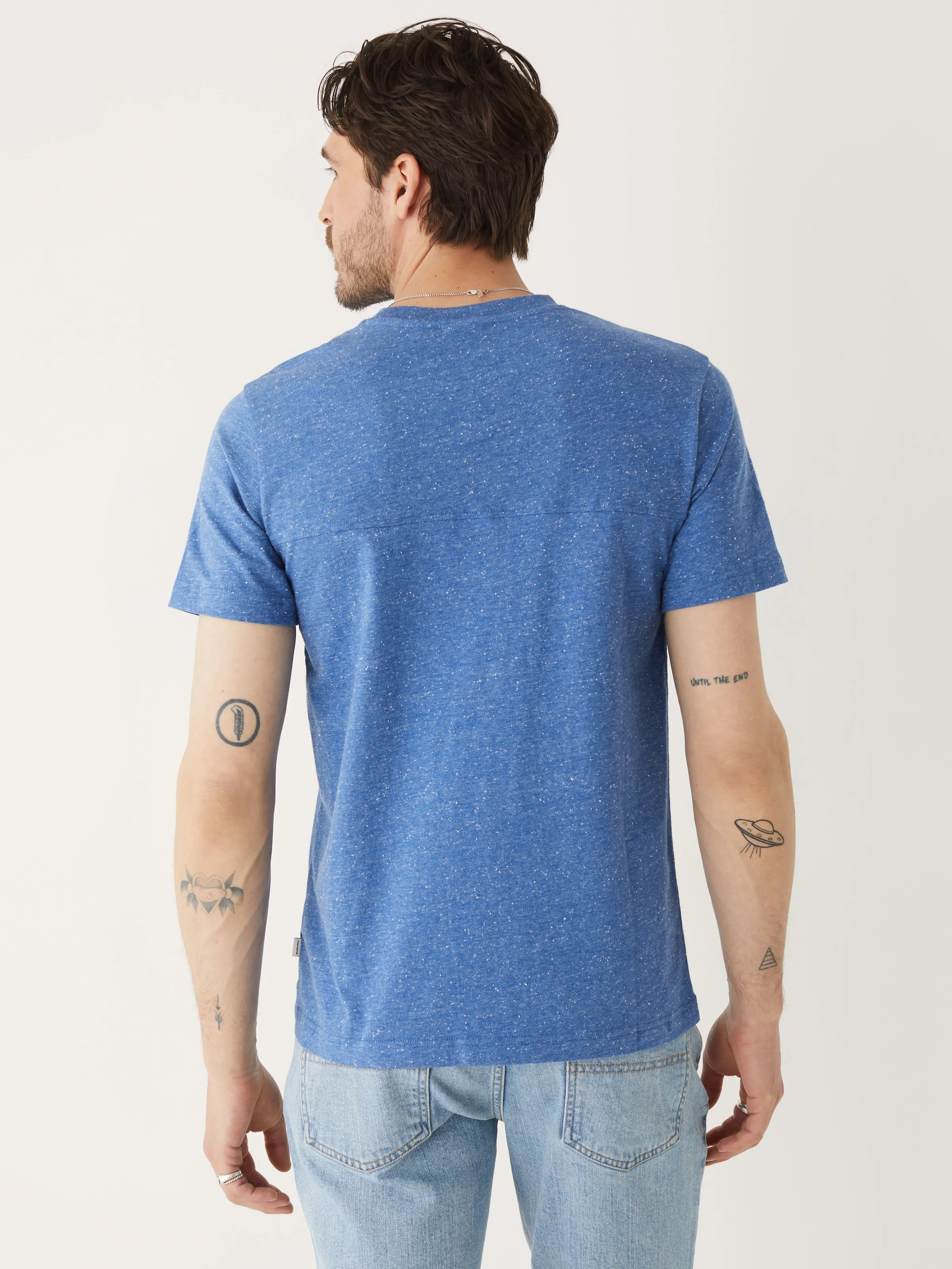 The Slim Textured T-Shirt in Cobalt