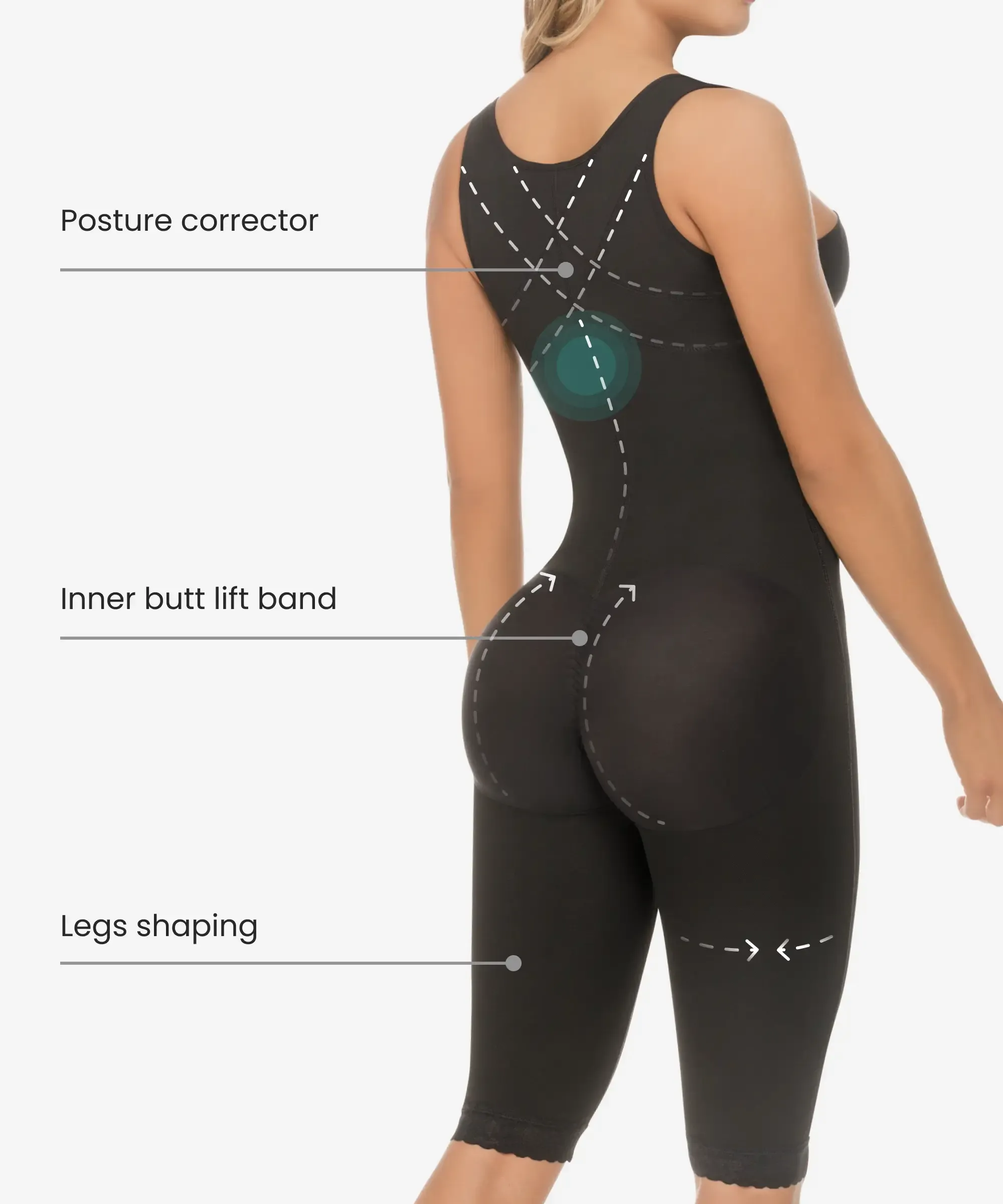 Thermal compression full body shaper - Style 393