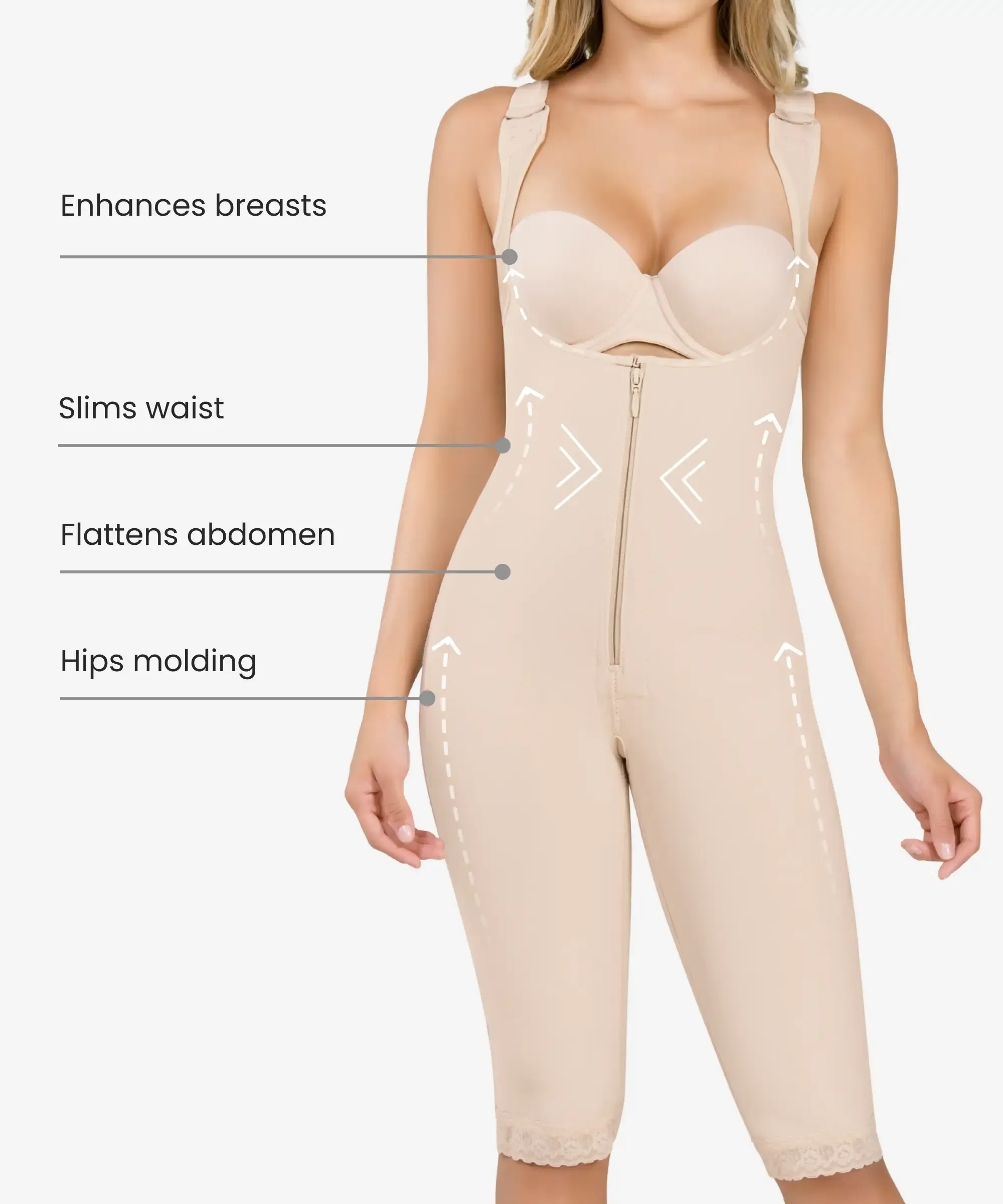 Thermal compression full body shaper - Style 393