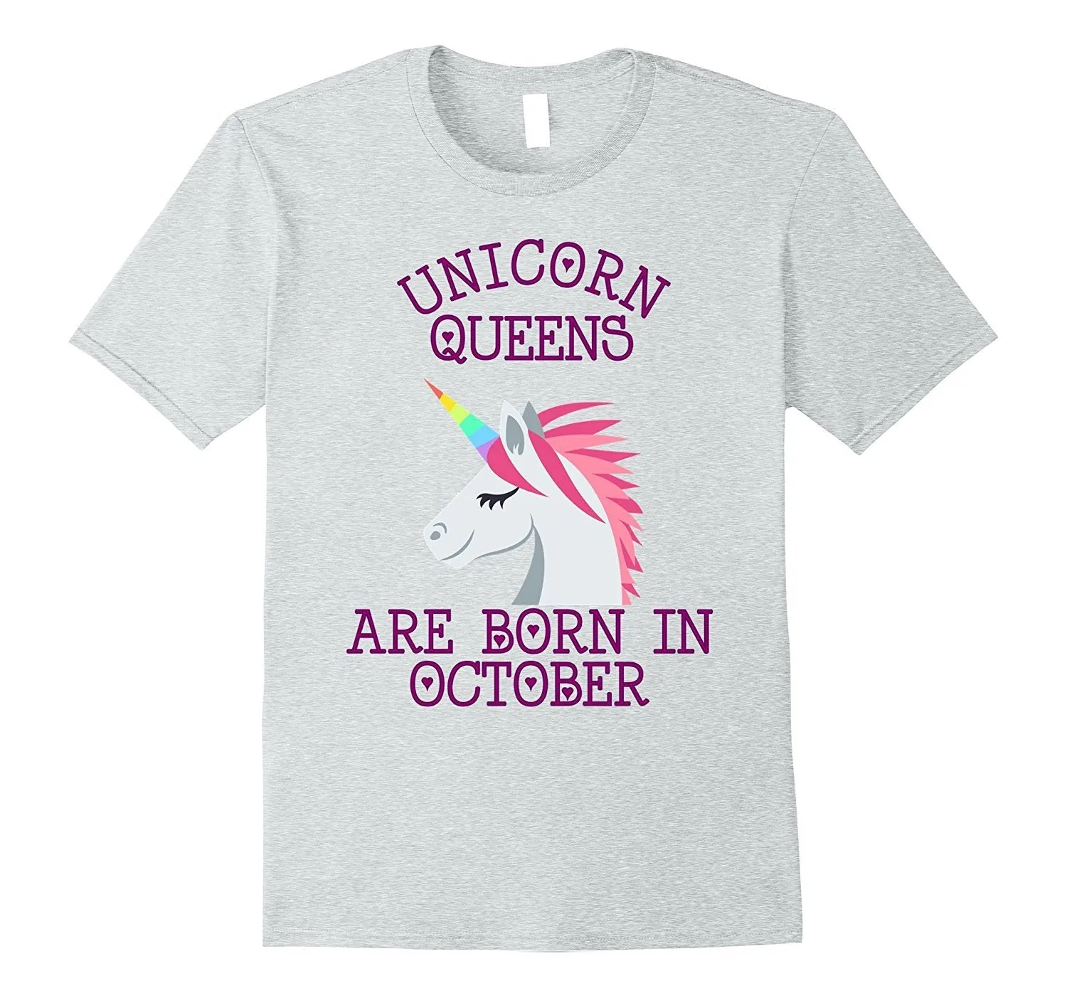 Unicorn Queens Are Born In October Halloween Birthday Tshirt