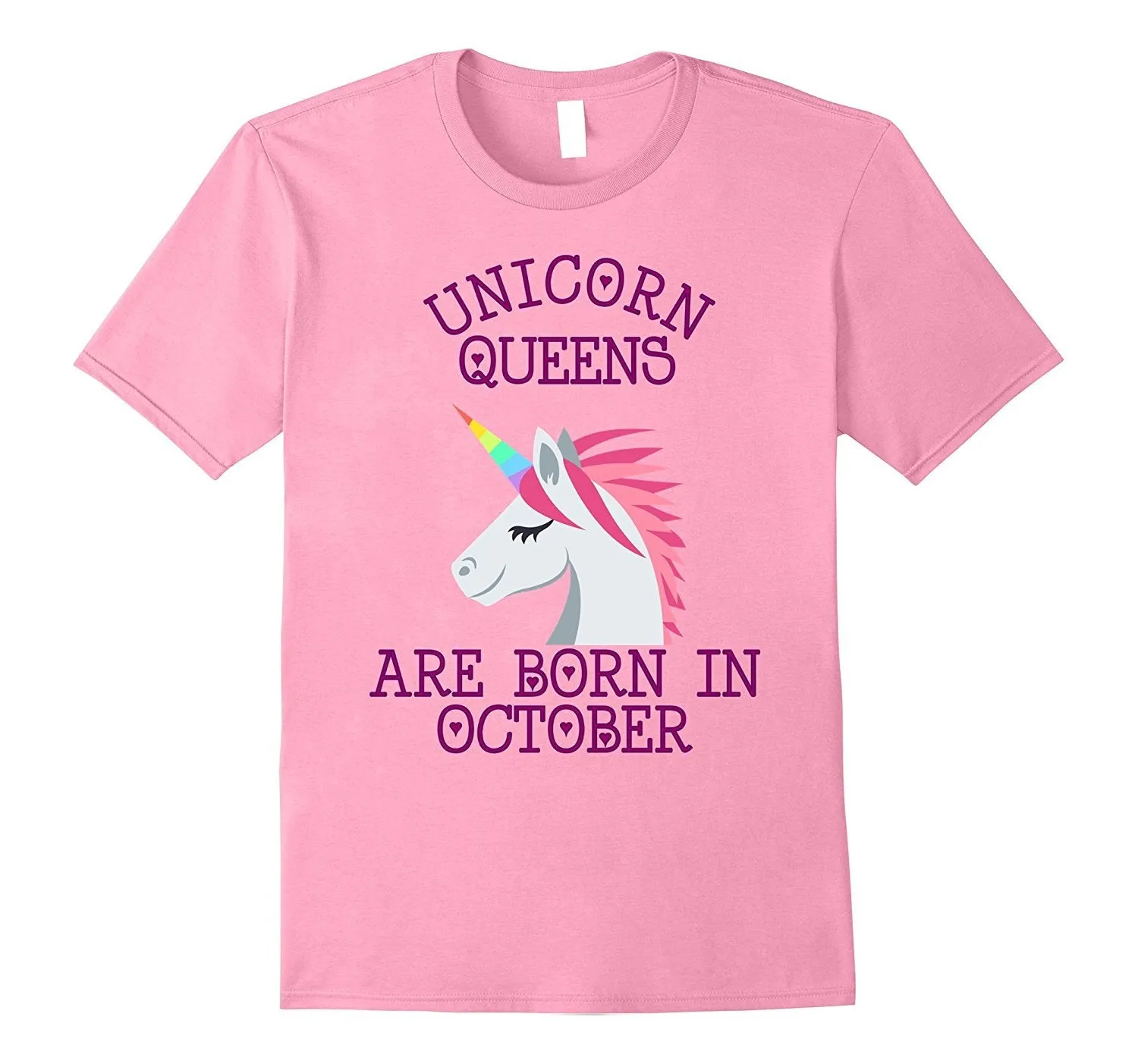 Unicorn Queens Are Born In October Halloween Birthday Tshirt