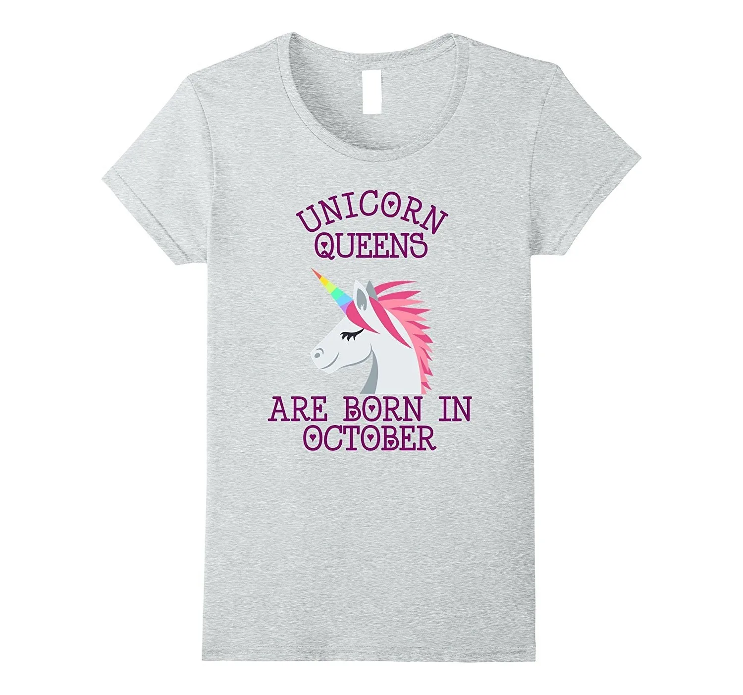 Unicorn Queens Are Born In October Halloween Birthday Tshirt