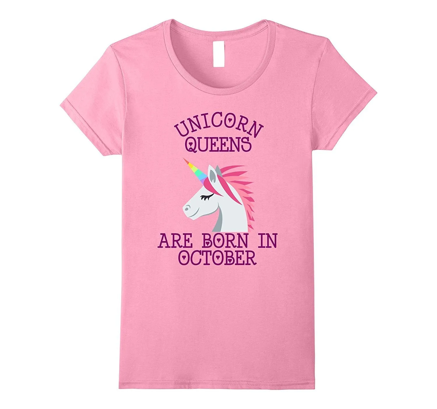 Unicorn Queens Are Born In October Halloween Birthday Tshirt