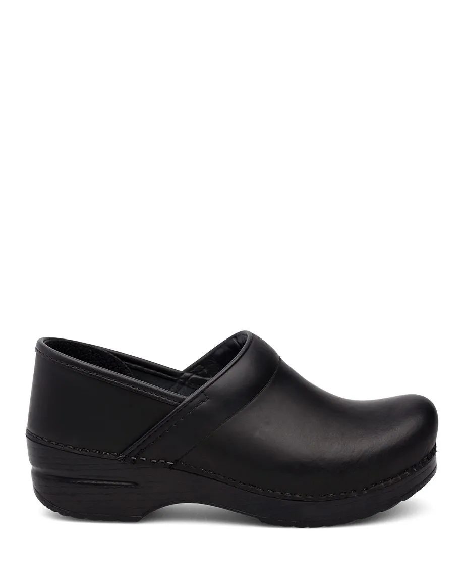 Women's Dansko Professional Clog Color: Black Cabrio (WIDE WIDTH)