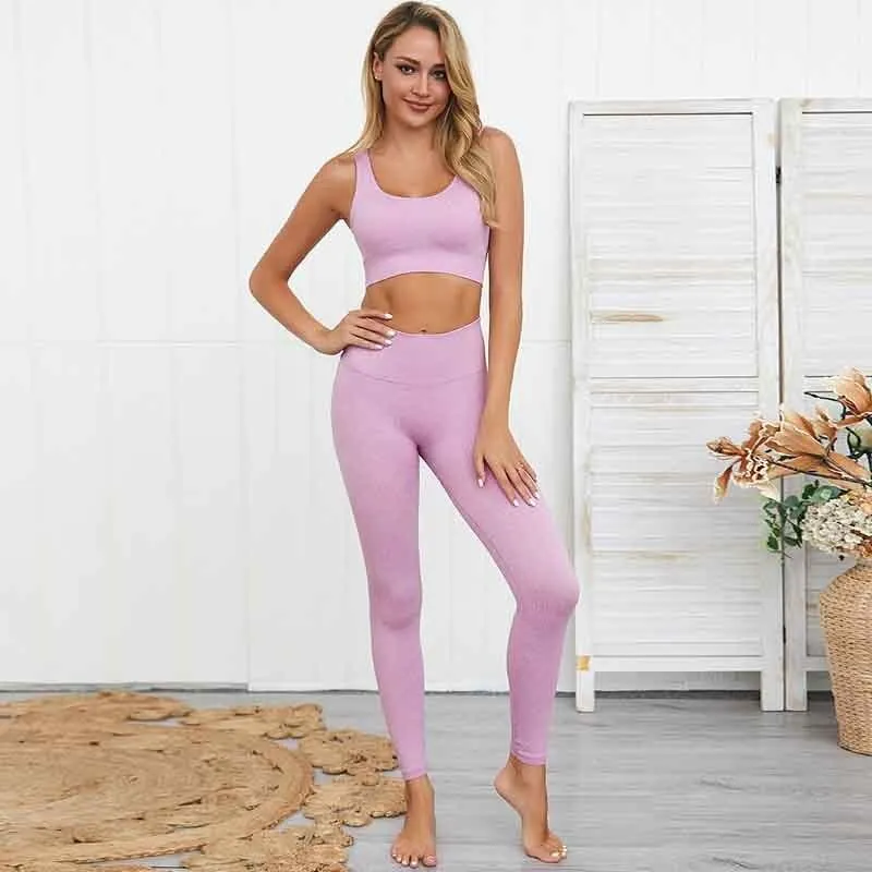 Yoga Sets Women Sport Suit Gym Running Workout Fitness Set Sports Bra   Pants