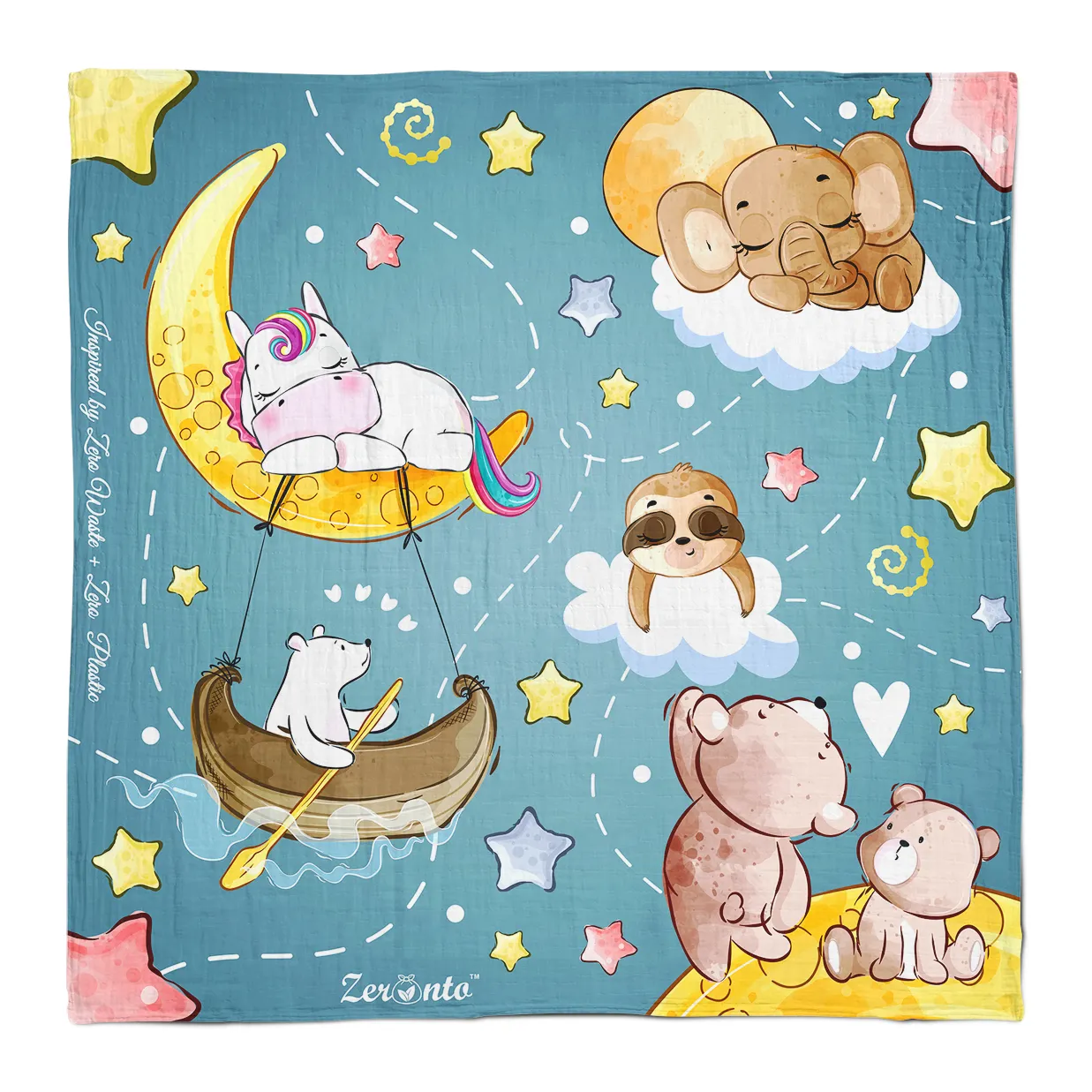 Zeronto Baby Gift Box - Moon and Stars Girl